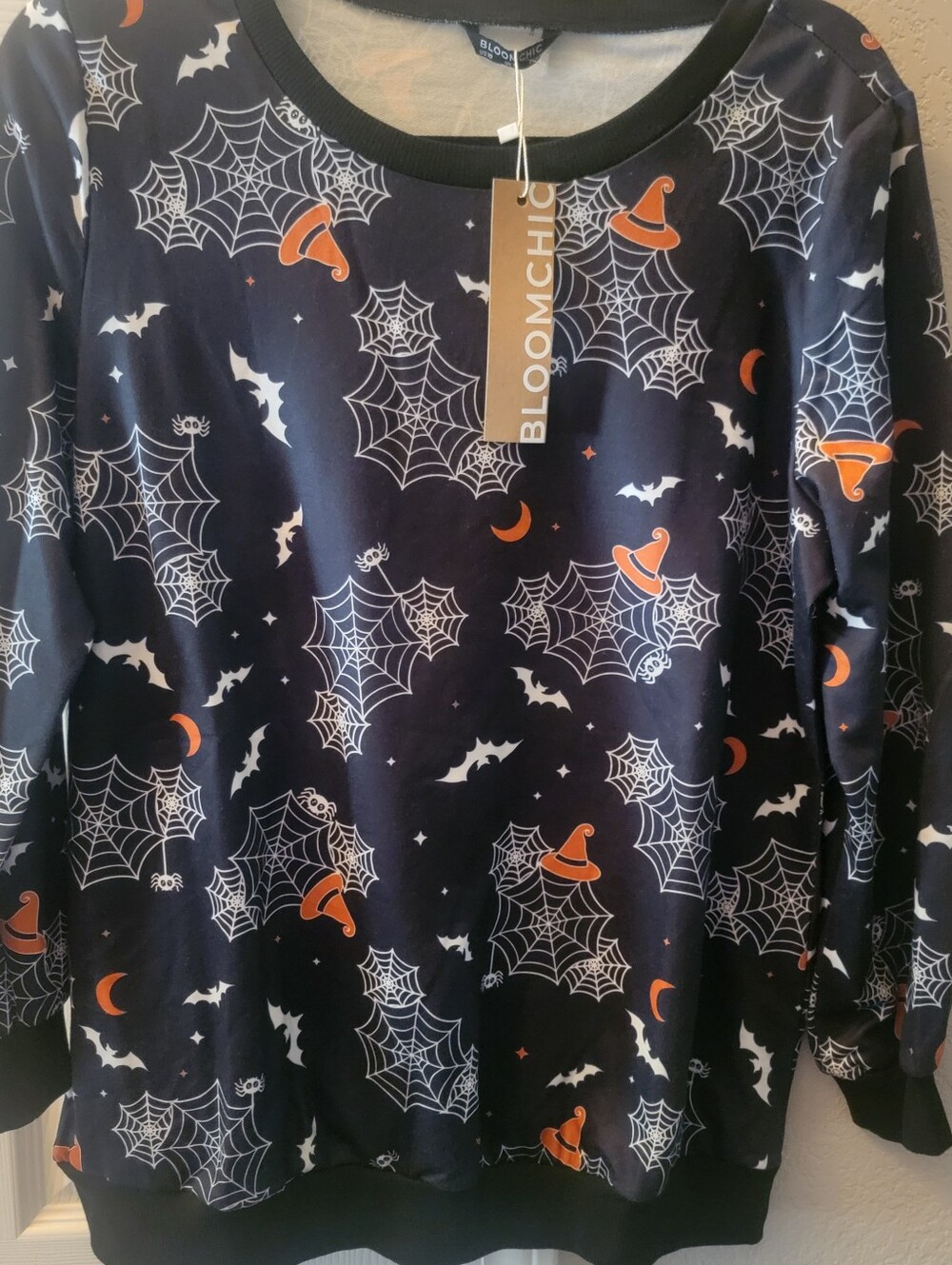 Bloomchic Halloween Swatshirt Spider Web